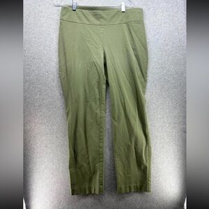 Crown & Ivy Women's Olive Straight Leg Pants